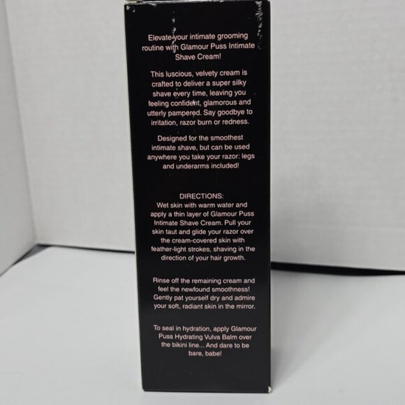 ONE BOX - NIB Glamour Puss Intimate Shave Cream - Black Pump Bottle - 8 OZ - Picture 7 of 13